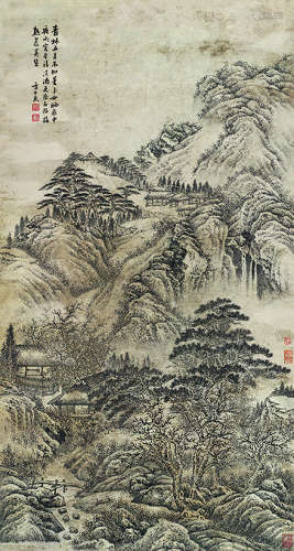 方士庶（1692～1751）清林夜雨