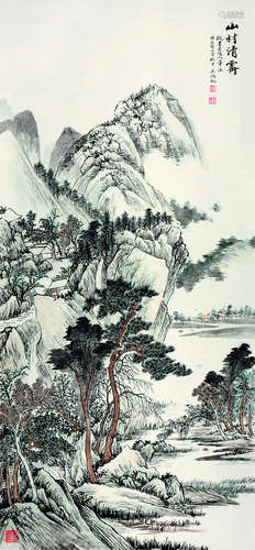 吴湖帆	 山村清霁