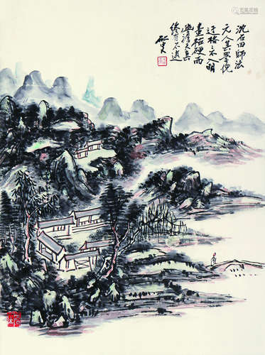 黄宾虹 	山水