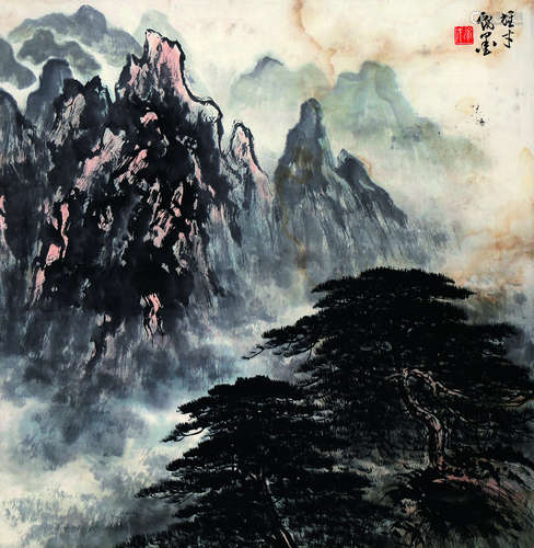 黎雄才 	山水