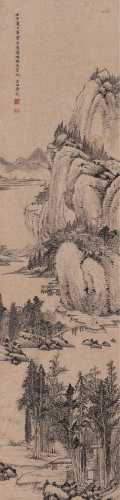 黄钺 壬子（1792）年作 晴峦幽居 立轴 水墨纸本