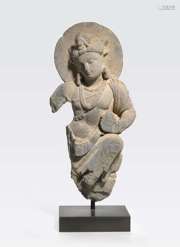 A schist figure of a pensive bodhisattva Ancient region of Gandhara, 3rd/4th century