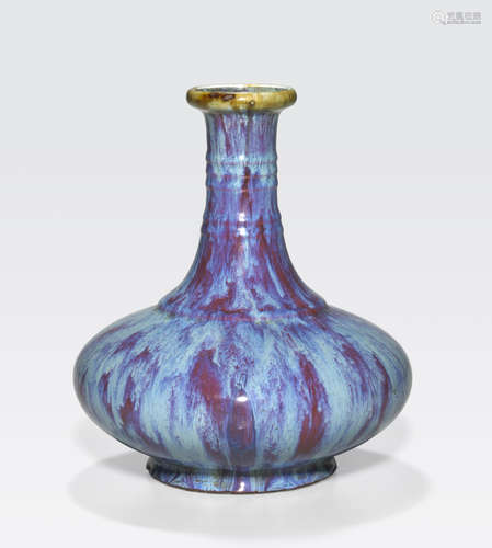 A transmutation glazed long neck vase Yongzheng mark, late Qing/Republic period