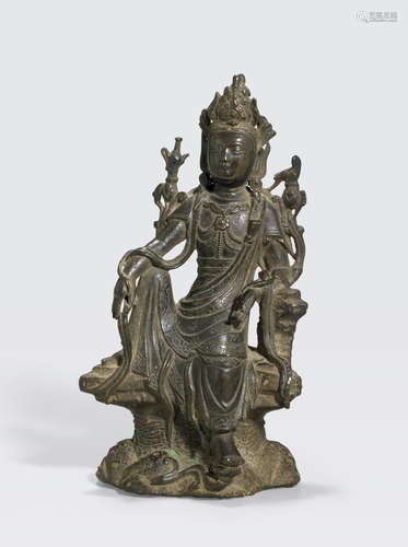 A bronze figure of Guanyin Ming dynasty