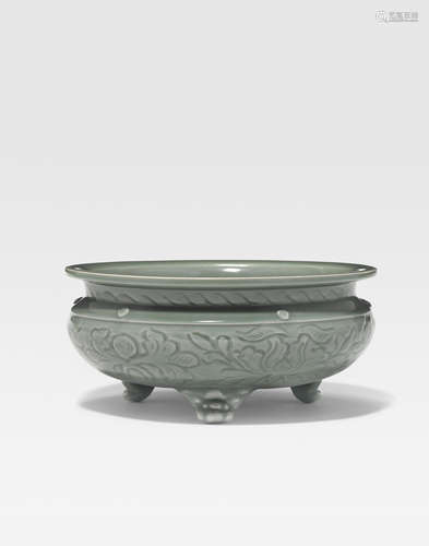 A Longquan celadon censer Ming dynasty