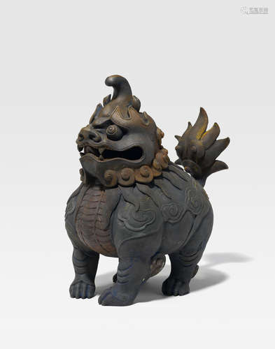 A cast iron animal-form censer 17th/18th century