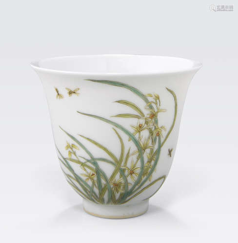 A small famille rose enameled cup Yongzheng mark, Republic Period