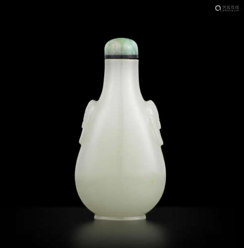 A white jade  snuff bottle 20th century