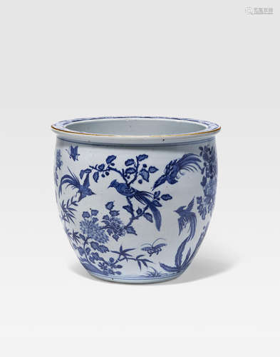 A blue and white jardiniere 17th century