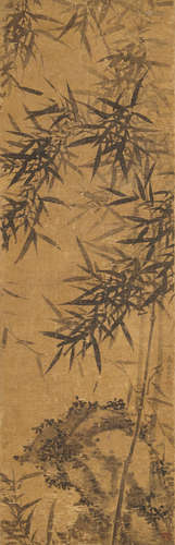 Anonymous (19th/20th century) Ink Bamboo and Rock