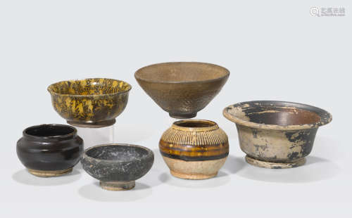 A group of six early ceramics 10th century and later