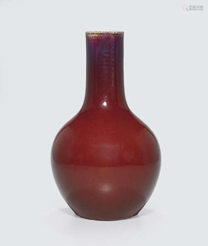 A transmutation glazed stick neck vase Late Qing/Republic period