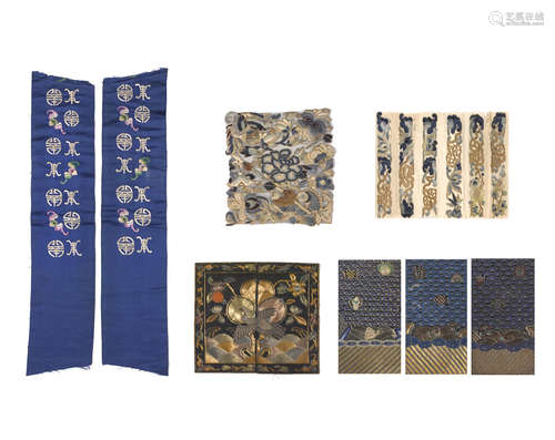 A collection of Chinese textile fragments