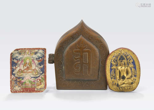 A group of Vajrayana religious objects Tibet, 19th century