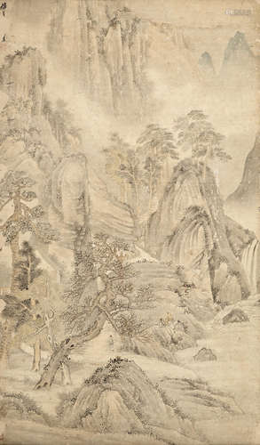 Anonymous (19th century) Landscape with Scholar and Attendant