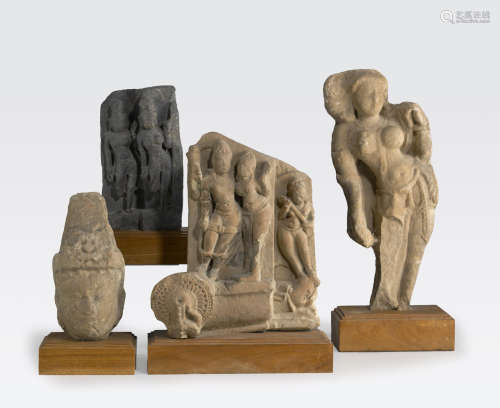 A group of Indian figural carvings Central and Western India, 9th-12th centuries