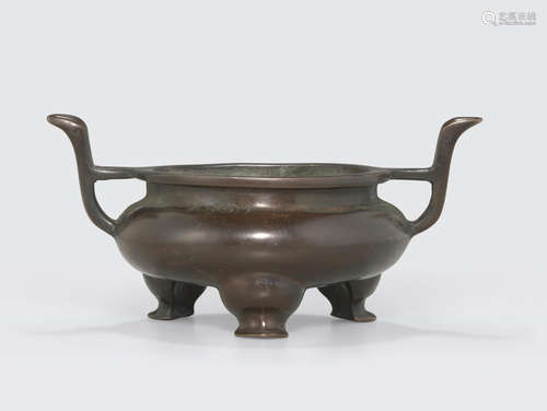 A bronze censer Yu tang qing wan mark