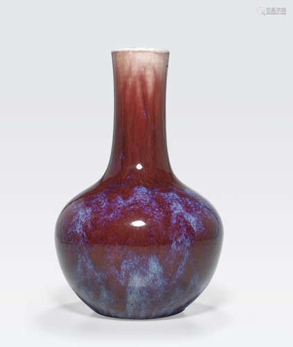 A transmutation glazed stick neck vase, tianqiuping 19th century