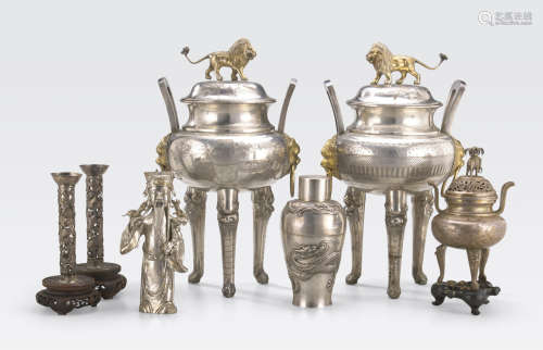A group of seven silver vessels Republic period