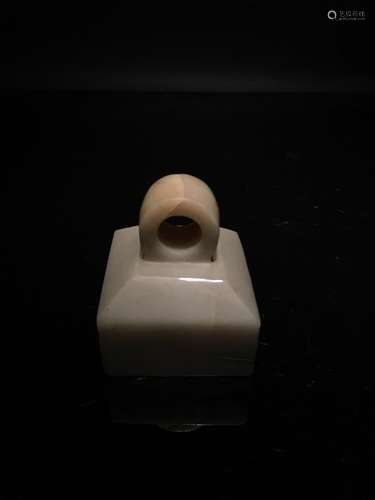 Chinese Antique White Jade Seal Chop