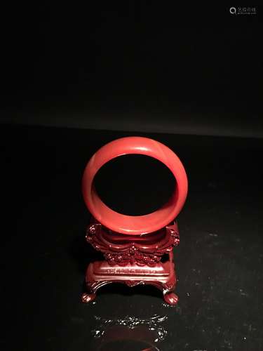 Chinese Red Jade Bangel