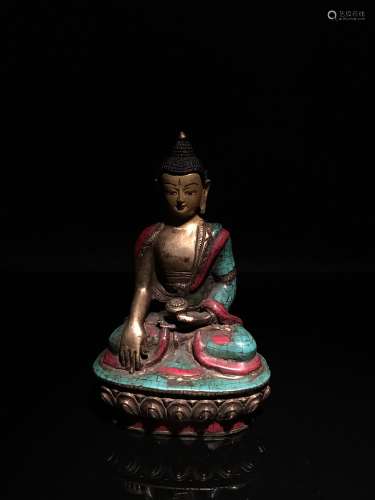 Chinese Gilt Bronze Tibetan Buddha