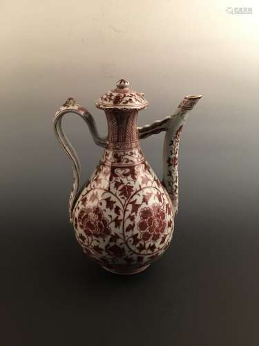 Fince Chinese Copper Red Pitcher