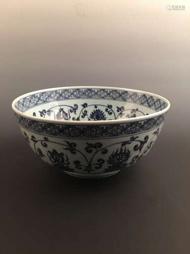 Fine Chinese Blue and White Bowl with Xuande mark