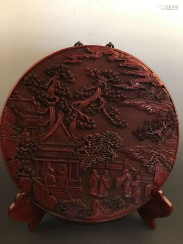 Fine Chinese Cinnebar Plaques