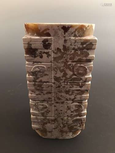 Chinese Jade Cong From Liangzhou