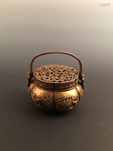 Chinese Bronze Warm Hand Charcoal Stove