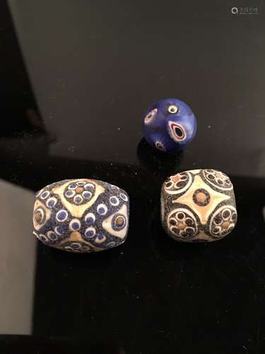 Chinese Han Styles Glass Beads