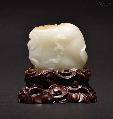 A WHITE JADE CARVING OF BOYS , Qing Dynasty