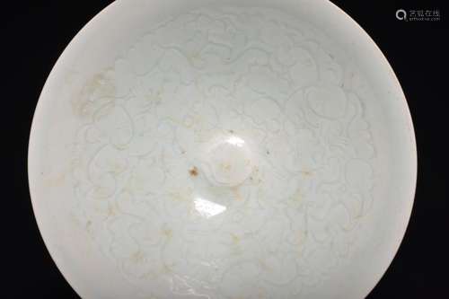 A CARVED QINGBAI BOWL , Song Dynasty