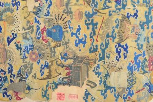 A CHINESE KESI PAINTING , Qing Dynasty
