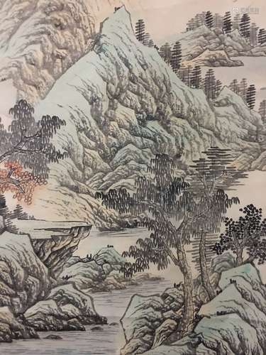 Chinese Watercolor Scroll