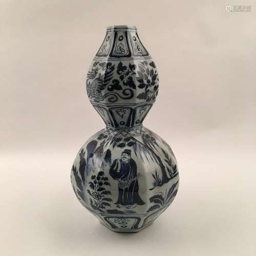 Chinese Blue and White Gourd Vase