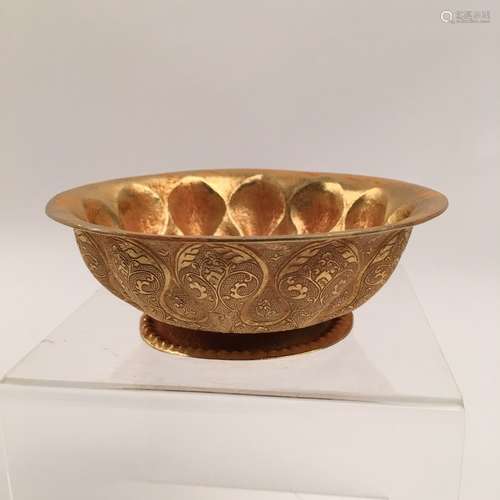 Chinese Tang Style Gilt Bronze Bowl