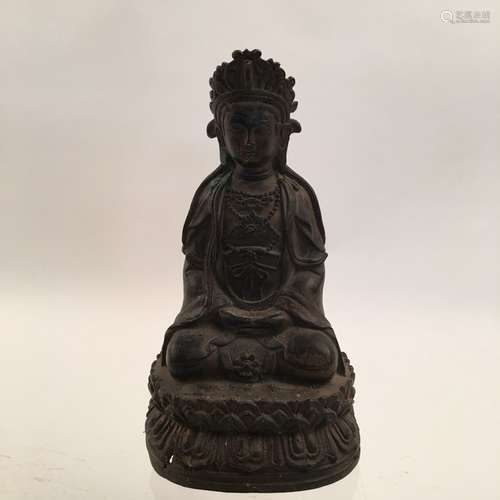 Chinese Bronze Guanyin Statue