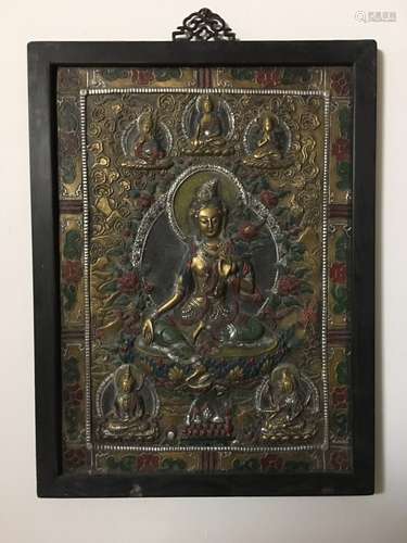 Fine Bronze Tibetan Thangka