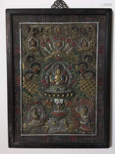 Fine Tibetan Bronze Thangka