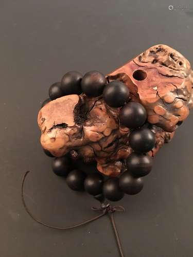 Chinese Chen Xian Wood Beads Bracelet