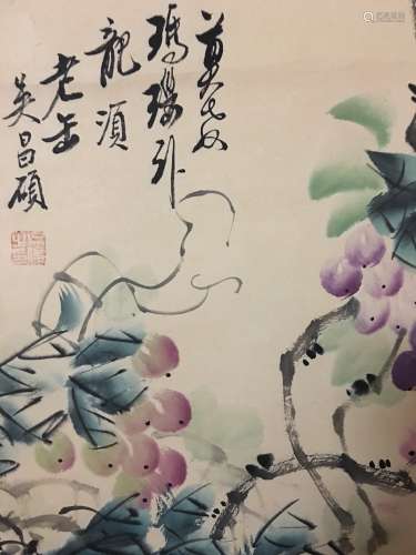 Chinese Watercolor Scroll