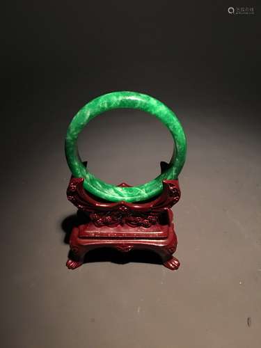 Chinese Green Jade Bangle