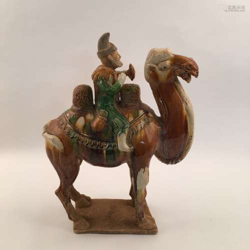 Fine Chinese Tang Camel and Man Rider