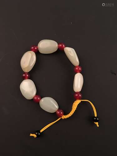 Chinese Jade Beads Bracelet