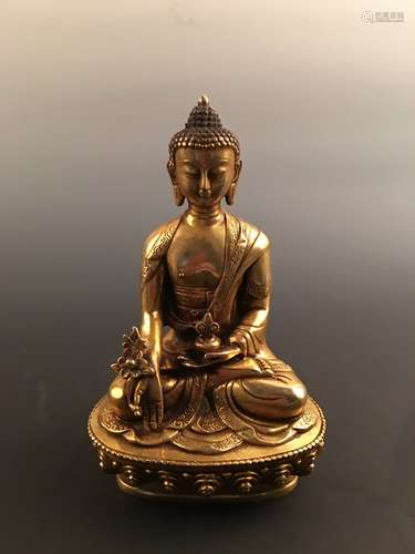 Fine Chinese Gilt Bronze Buddha