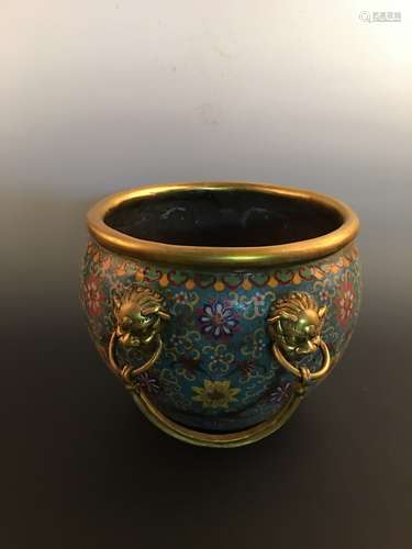 Fine Chinese Cloisonne Brush Washer