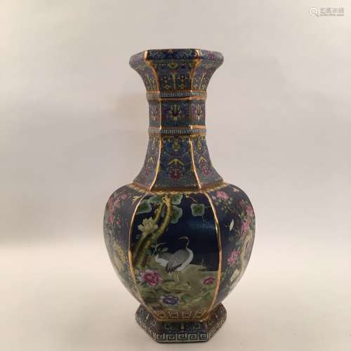 Chinese Famille Rose Bird Vase