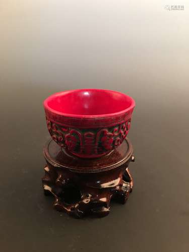 Chinese Cinnebar Bowl